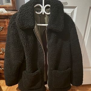 Black teddy coat